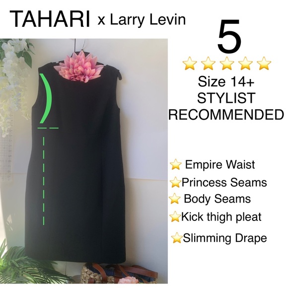 Tahari Dresses & Skirts - 5 ⭐️ size 14 TAHARI x Larry Levin 🔝 Style& Quality, Empire Waist princess seams